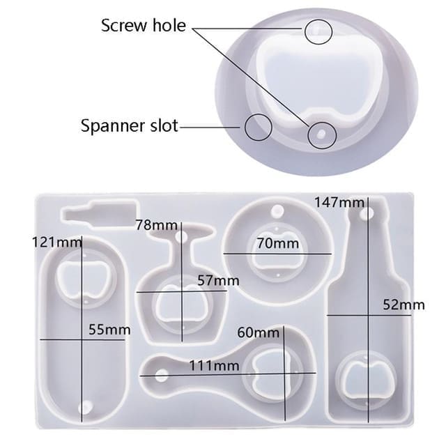 Silicone Moulds : Silicone Bottle Opener Set