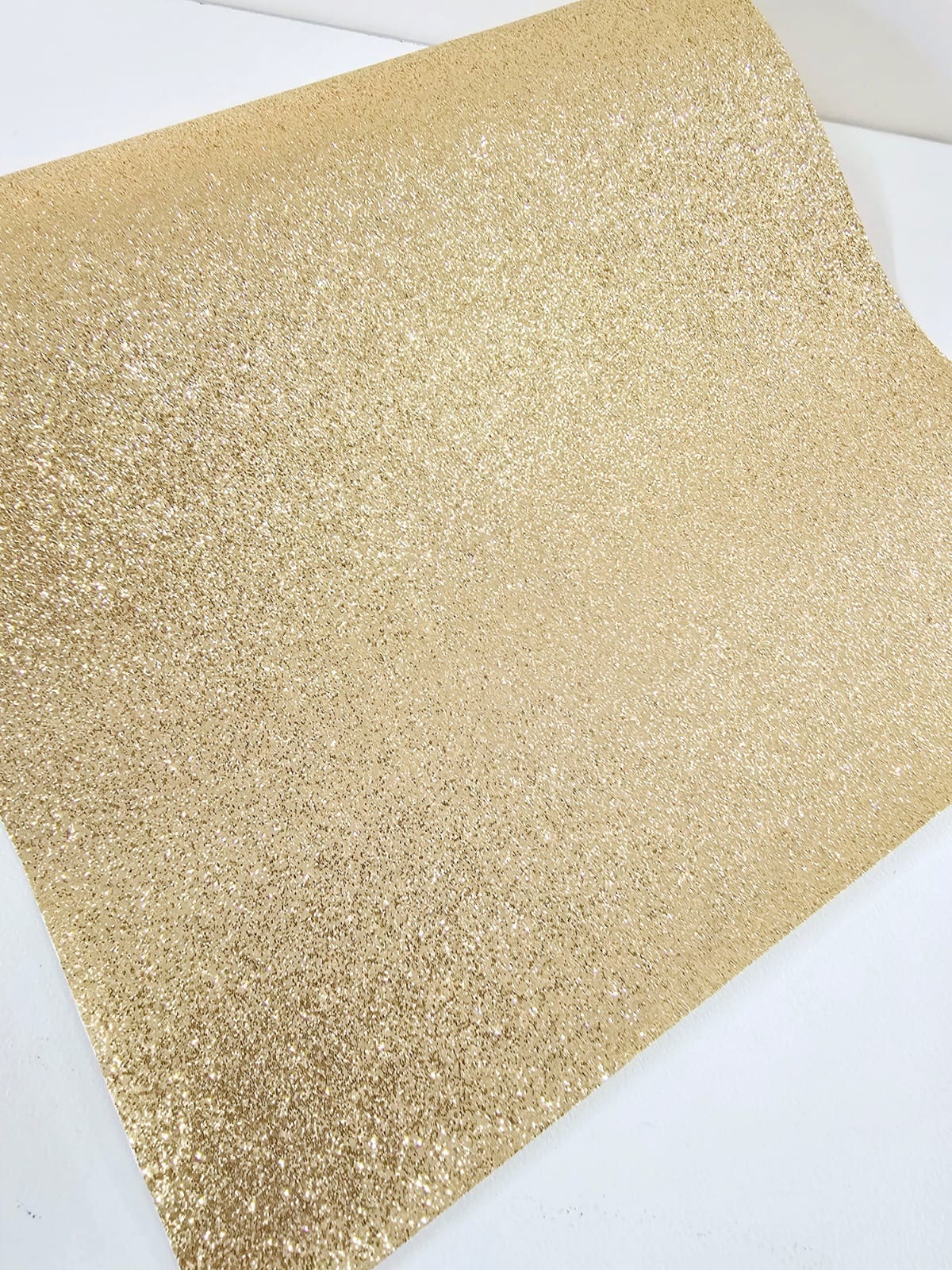 Faux Leather : 1 Piece Champagne Gold Glitter Fine