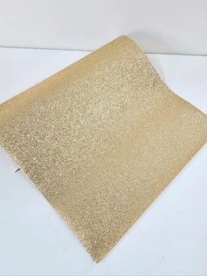 Faux Leather : 1 Piece Champagne Gold Glitter Fine