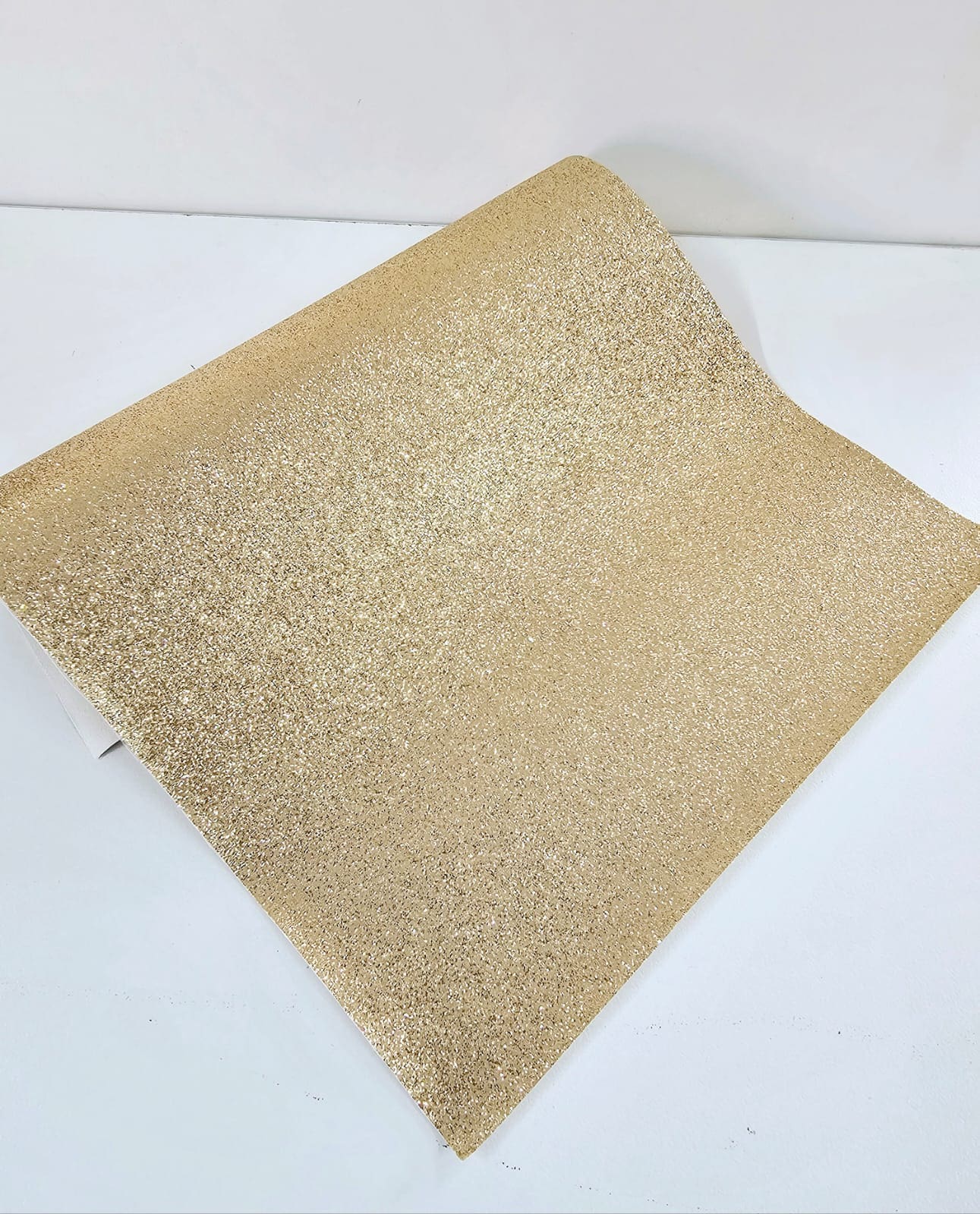 Faux Leather : 1 Piece Champagne Gold Glitter Fine