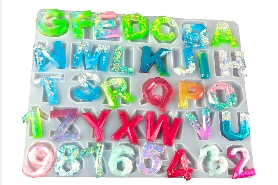 Resin & Epoxy : Alpha Diamond Keychain Silicone Mould