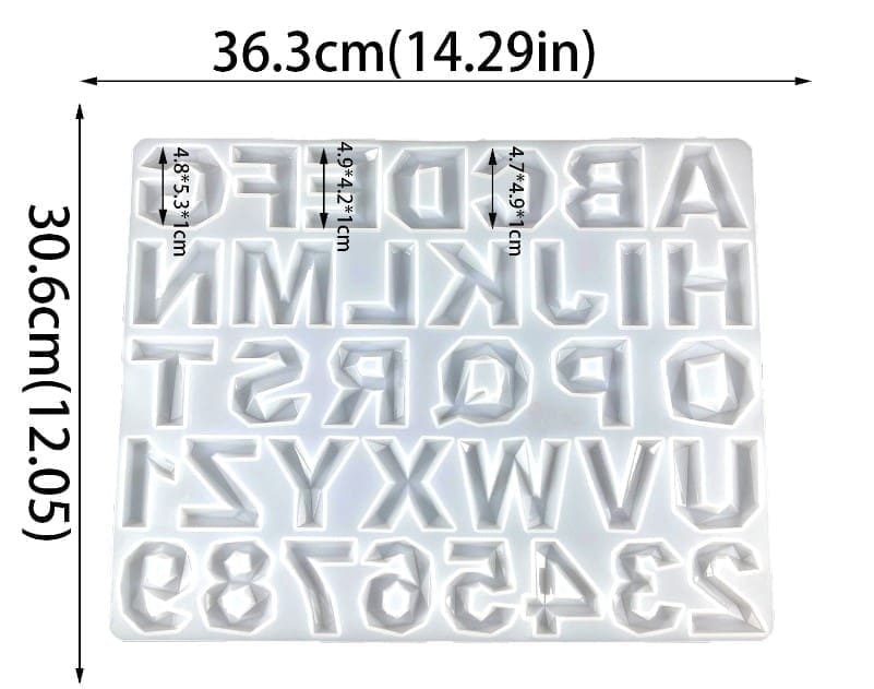 Resin & Epoxy : Alpha Diamond Keychain Silicone Mould