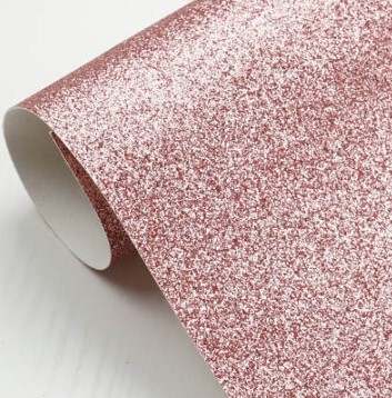 Faux Leather : 1 Piece Rose Gold Glitter Fine (FL42-SS)