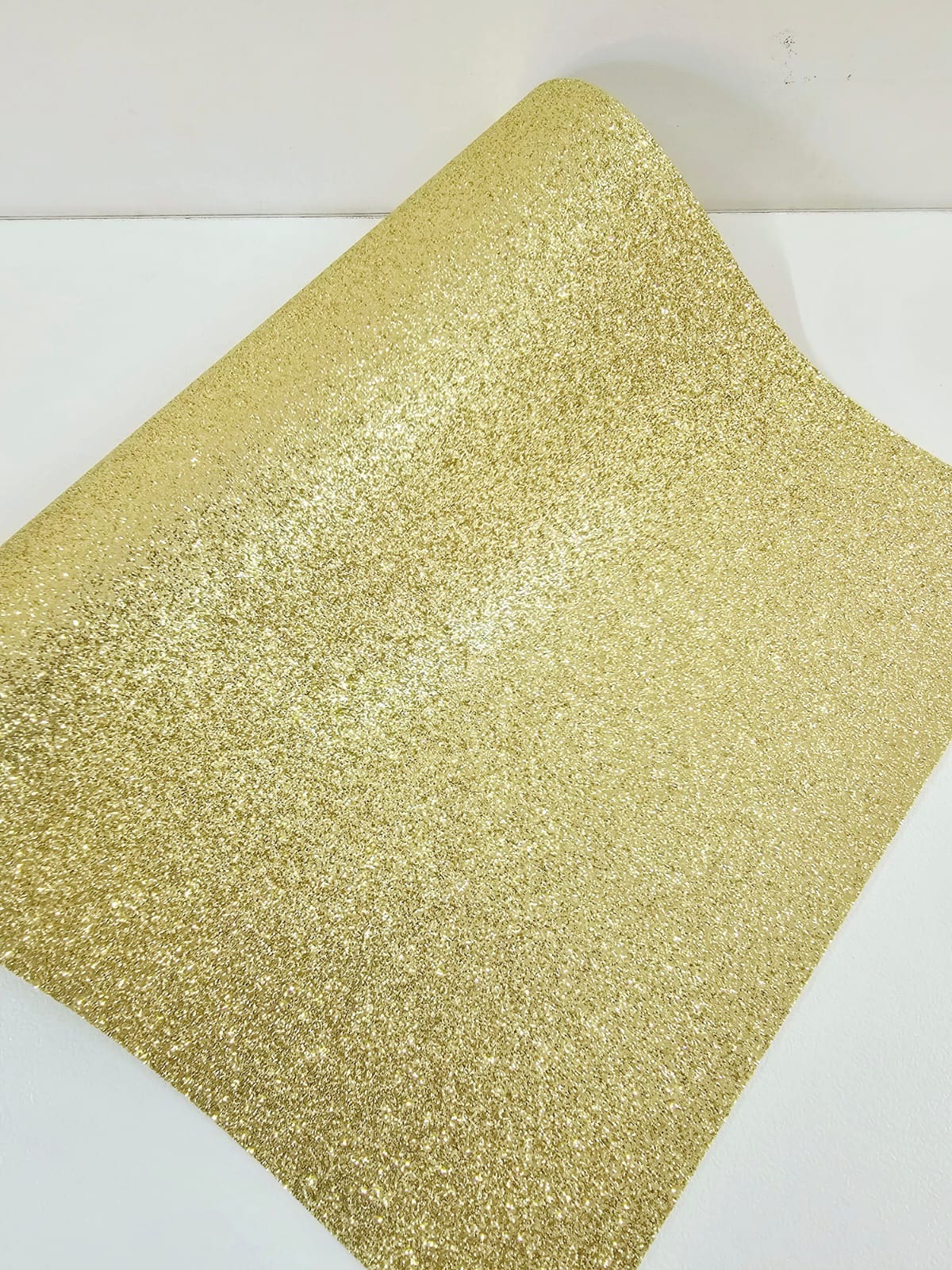 Faux Leather : 1 Piece Yellow Gold Fine Glitter