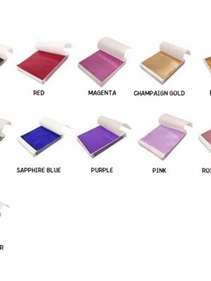 Coloured Foil Sheets 8.5 by 9cm