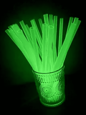 Consumables : Glow in the Dark Plastic Straws for 26cm & 30cm for 40oz Stanley Dupe (Packs of 5)