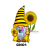3D UV Stickers : Gnome with Sunflower Sticker (Code GNO1)