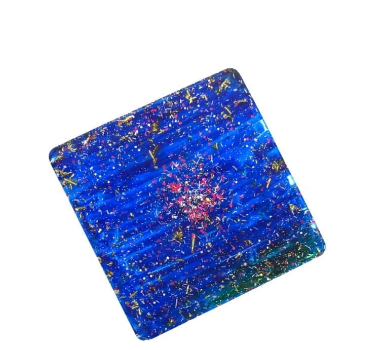 Square2 Resin & Epoxy : 10cm Square Coaster Silicone Mould (5715)