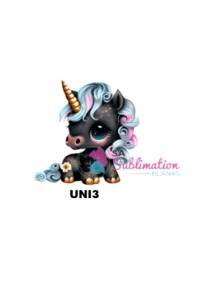 3D UV Stickers : Cuttie Unicorn Sticker (Code UN3)