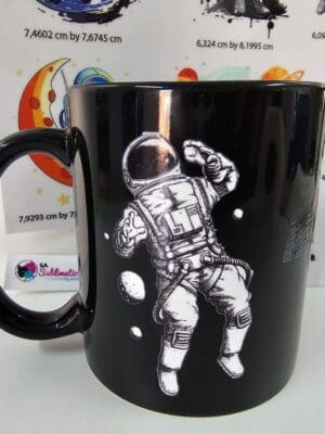 Black Mug 3D UV Stickers : A4 “Loved Beyond Measure” Floral Christian Cross Design (LBM) - 6 Colour Variations