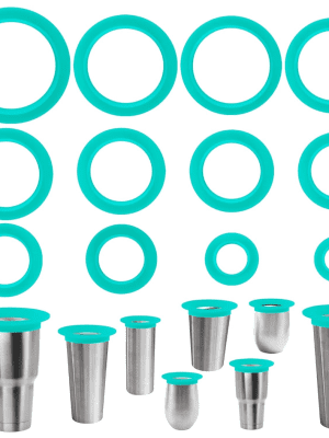 Epoxy Spinit Cup & Tumbler Spinner Consumables : 12 Piece Various Sized Protector Tumbler Silicone Shields