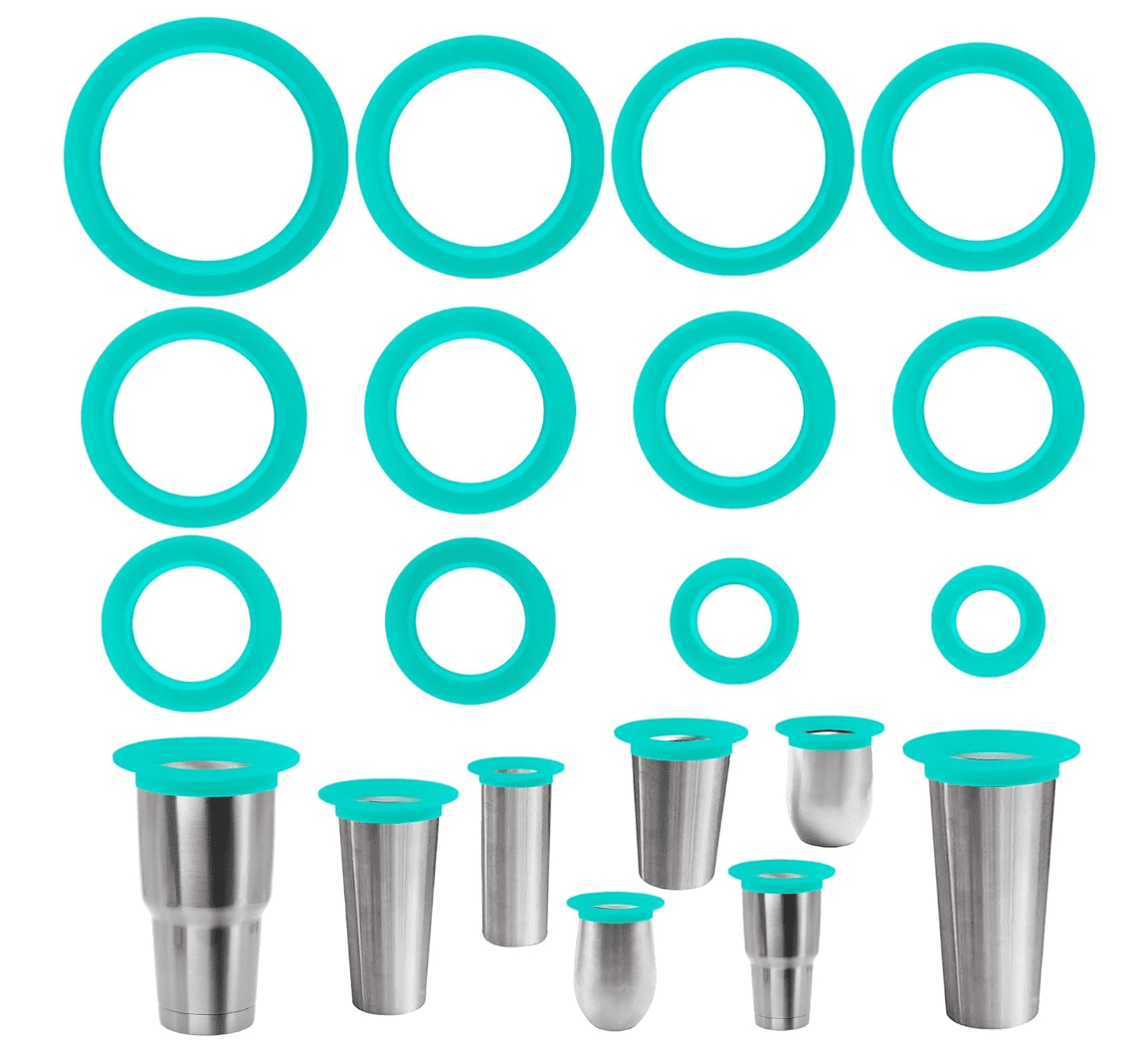 Epoxy Spinit Cup & Tumbler Spinner Consumables : 12 Piece Various Sized Protector Tumbler Silicone Shields