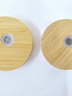 Consumables : 12 & 16oz Cola Glass (Libbey) Bamboo Replacement Plastic Lids