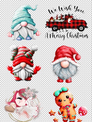 3D UV Stickers : A4 Christmas Variety Sheet 1
