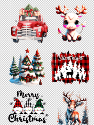 3D UV Stickers : A4 Christmas Variety Sheet 2
