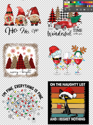 3D UV Stickers : A4 Christmas Variety Sheet 4