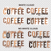 3D UV Stickers : Coffee Themed 4 Sticker Combo (Code Coff1)