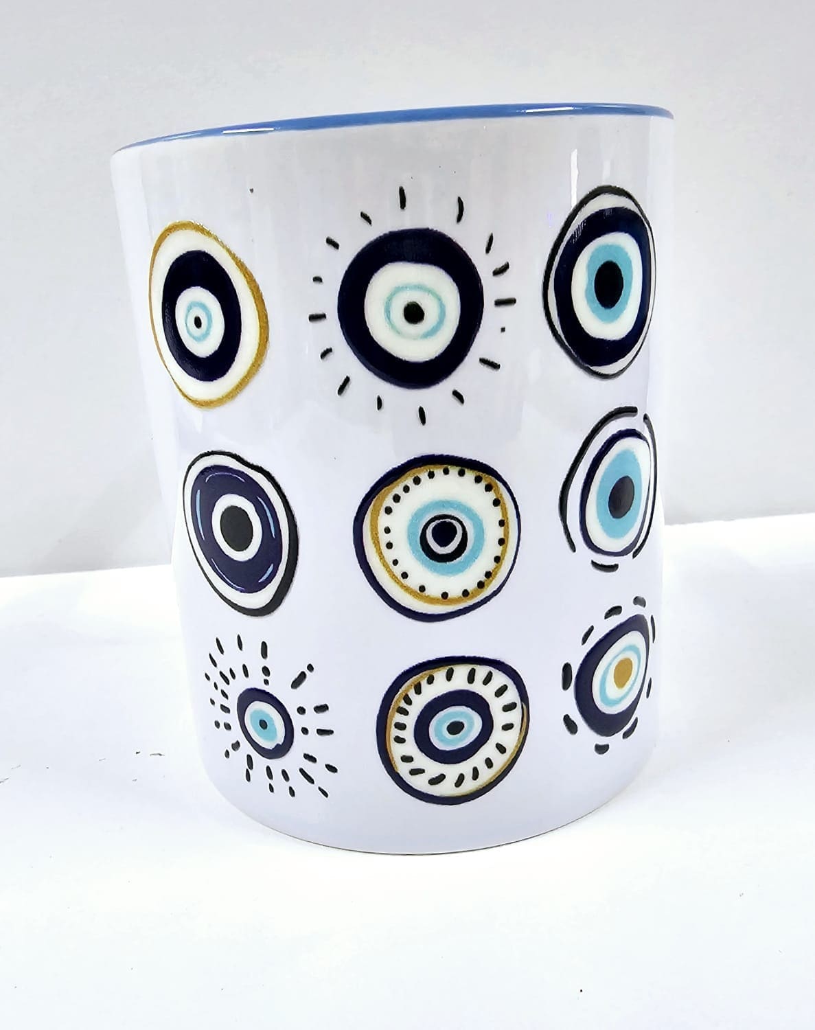 3D UV Stickers : A4 Evil Eye Greek Themed Stickers (EE1)