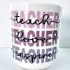 3D UV Stickers : TEACHER (Teach, Love, Inspire) - TEA1