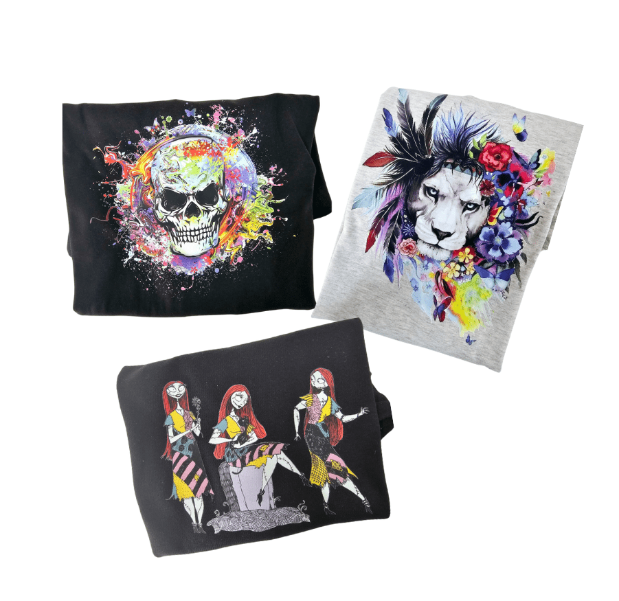 DTF for Textile : Customise your own : A4, A3, 60cm by 50cm & 60cm by 1mtr