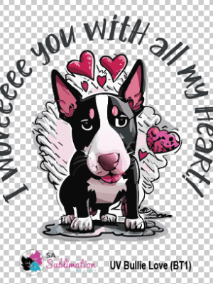 3D UV Stickers : Bullie Love UV Sticker I Woveeeee you with all my heart (BT1)