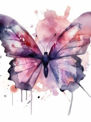 Butterfly 3D UV Stickers : A4 “Loved Beyond Measure” Floral Christian Cross Design (LBM) - 6 Colour Variations