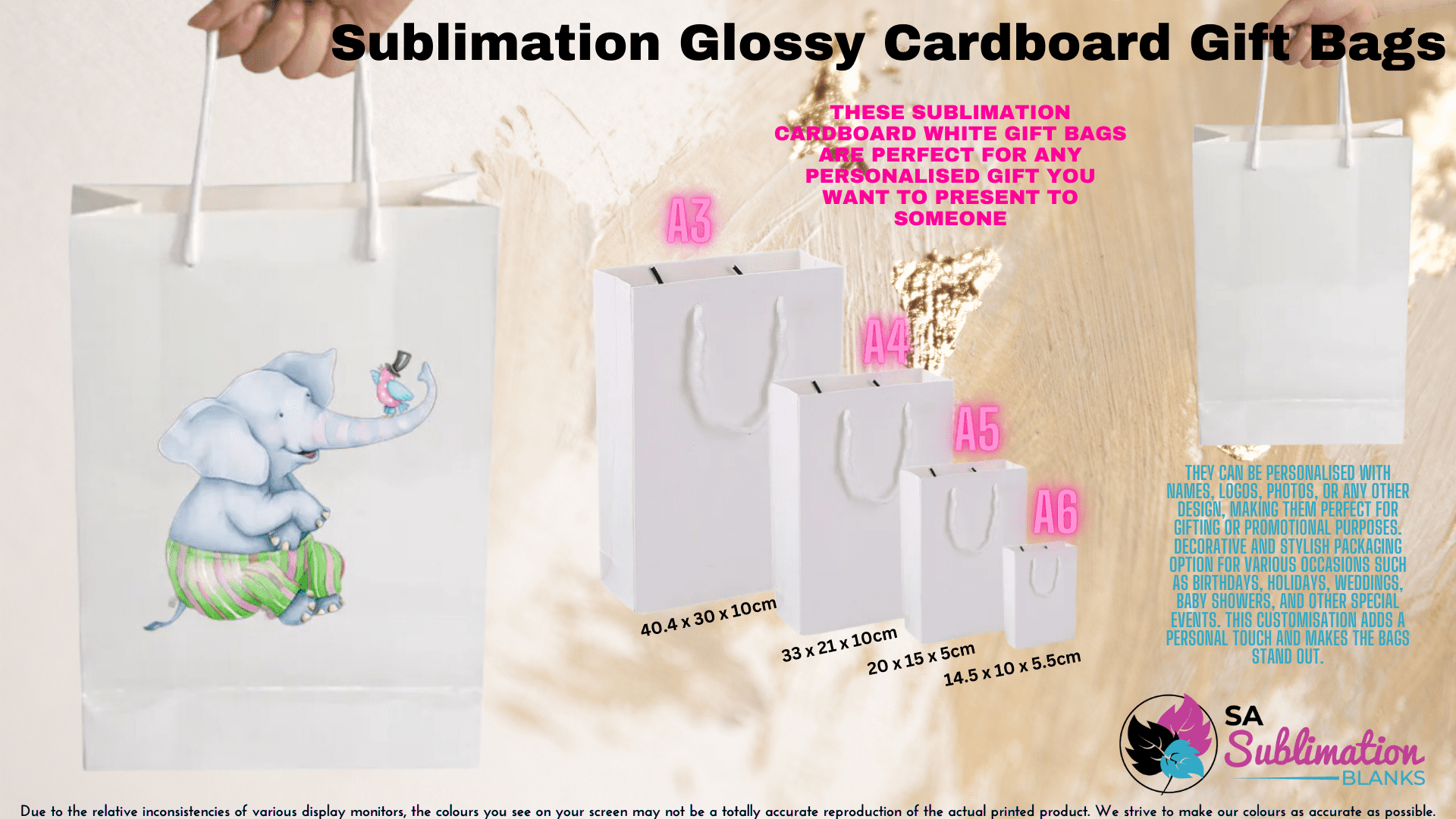 Sublimation Blanks : Sublimation Gift Bags (A6, A5, A4, A3)