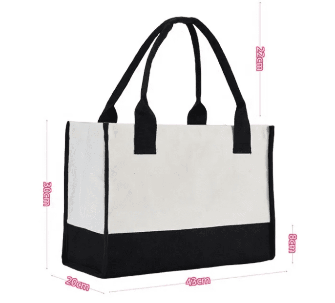 Sublimation Blanks : Large Linen Jute Tote Bag