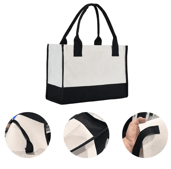 Sublimation Blanks : Large Linen Jute Tote Bag