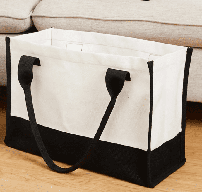 Sublimation Blanks : Large Linen Jute Tote Bag