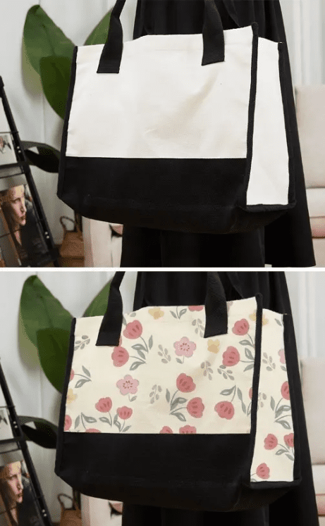 Sublimation Blanks : Large Linen Jute Tote Bag