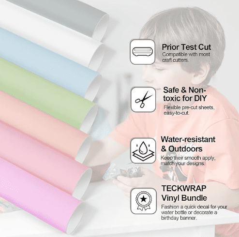 Teckwrap : Permanent Matte Sheet Vinyl 001 Range (30 by 30cm)