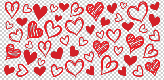 3D UV Stickers : Red Heart Wrap (11oz Mug, 12oz, 16oz Libbey/Cola Glass VT1)