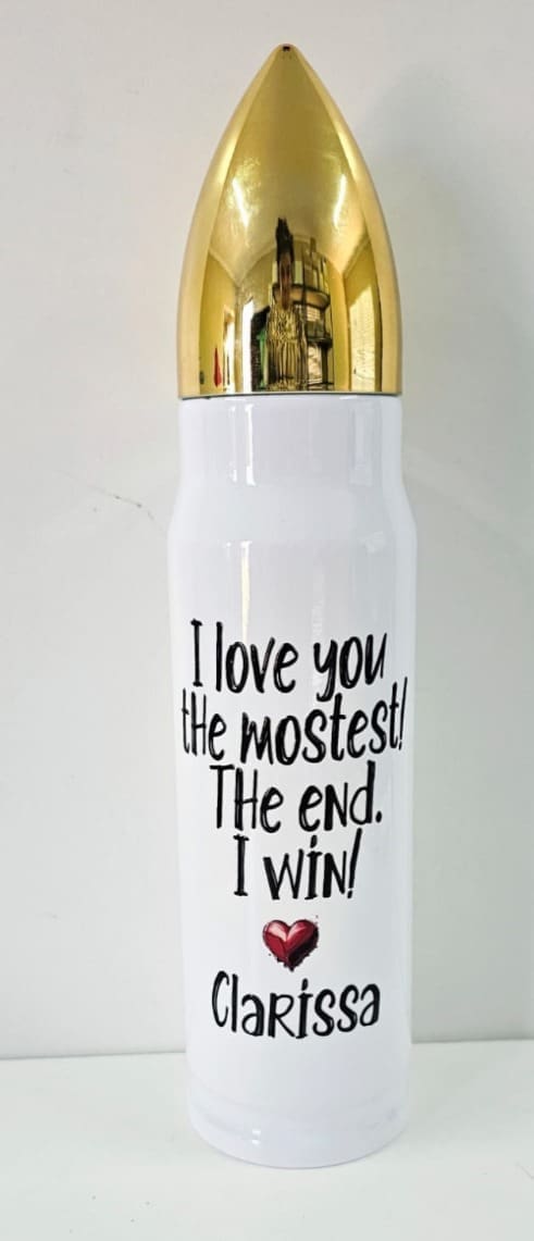 3D UV Stickers : Valentine/Love themed "I love you the mostest. The end. I win!'' (VT2)