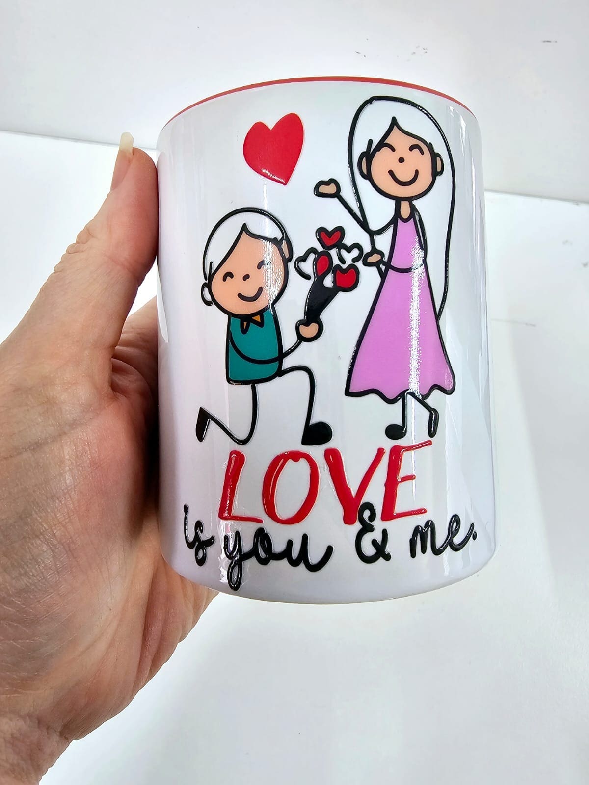 3D UV Stickers : Valentine Love is you & me / Liefde is ek en jy (VT3)