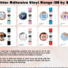 Teckwrap : Permanent Glitter Adhesive Vinyl Range (30 by 30cm)