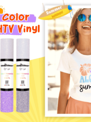HTVGlitterUV Teckwrap : UV Glitter Colour Changing HTV Range (30 by 30cm)