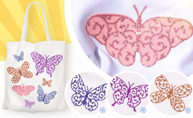 Teckwrap : UV Glitter Colour Changing HTV Range (30 by 30cm)