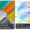 Teckwrap : Holographic Glossy Rainbow Adhesive Range (30 by 30cm)
