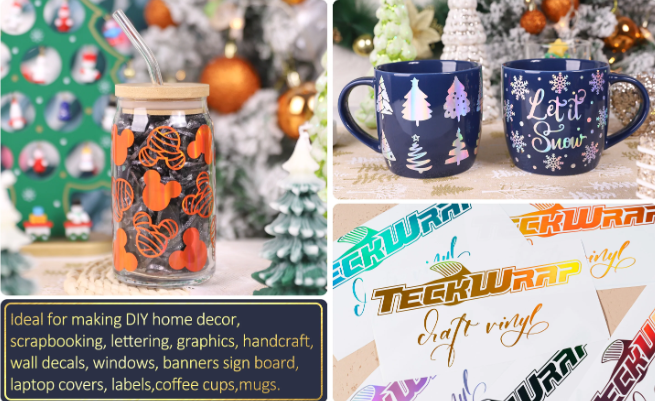 Teckwrap : Holographic Glossy Rainbow Adhesive Range (30 by 30cm)