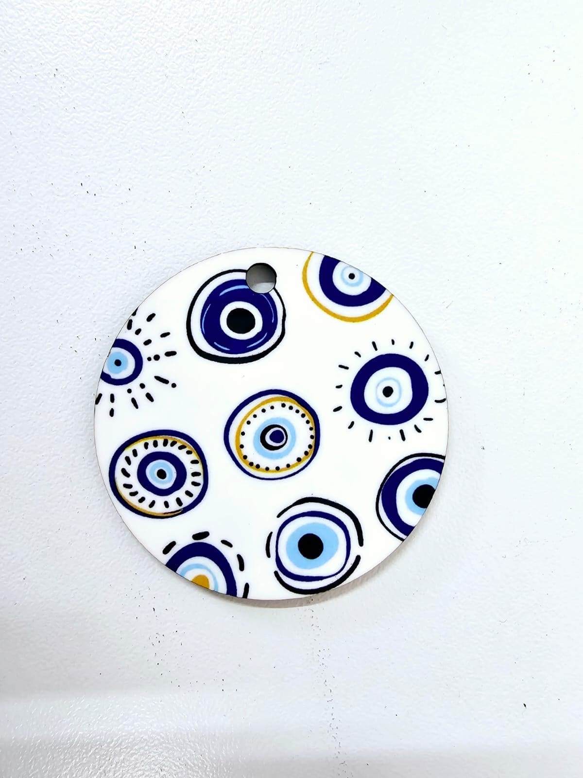 Laser Sublimation Blanks : Super Glossy 3mm Single or Double Sided Sublimation MDF 4,5 & 6cm Disc + 30mm Silver Split Keyring