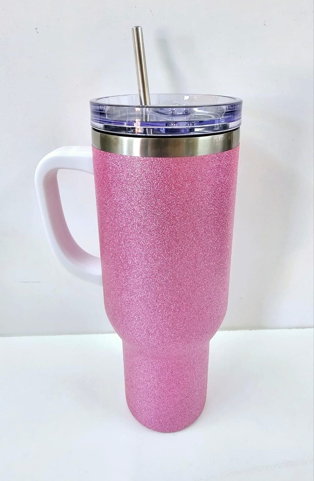 Sublimation Blanks : 40oz Glitter Tumblers (Stanley Dupe)