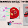 SealReplacements Sublimation Blanks : 12oz (354mls) Kids 2-Toned Colour Lids Straight Tumbler