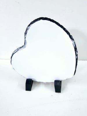 StoneSlateHeart3 Sublimation Blanks : Matte Slate stone, Heart (14cm) for Sublimation (ZZ)