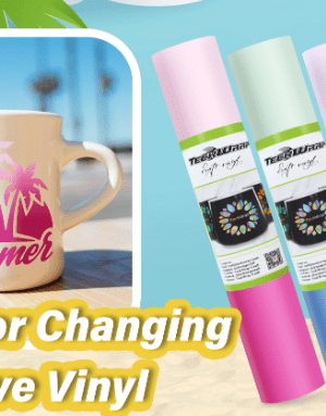 UVColourTW Teckwrap : Permanent UV Colour Changing Adhesive Vinyl Range (30 by 30cm)