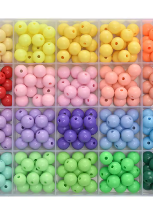 Jewelry : 28 Colour 8mm Round Acrylic Beads (#3)