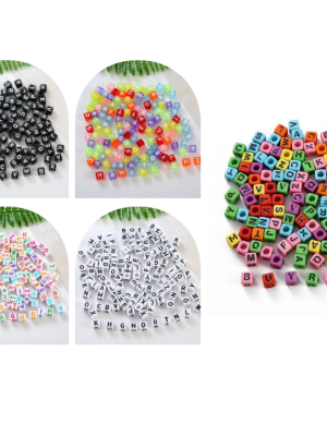 Jewelry : 6mm Mixed Alpha Loose Beads (5 Variants)