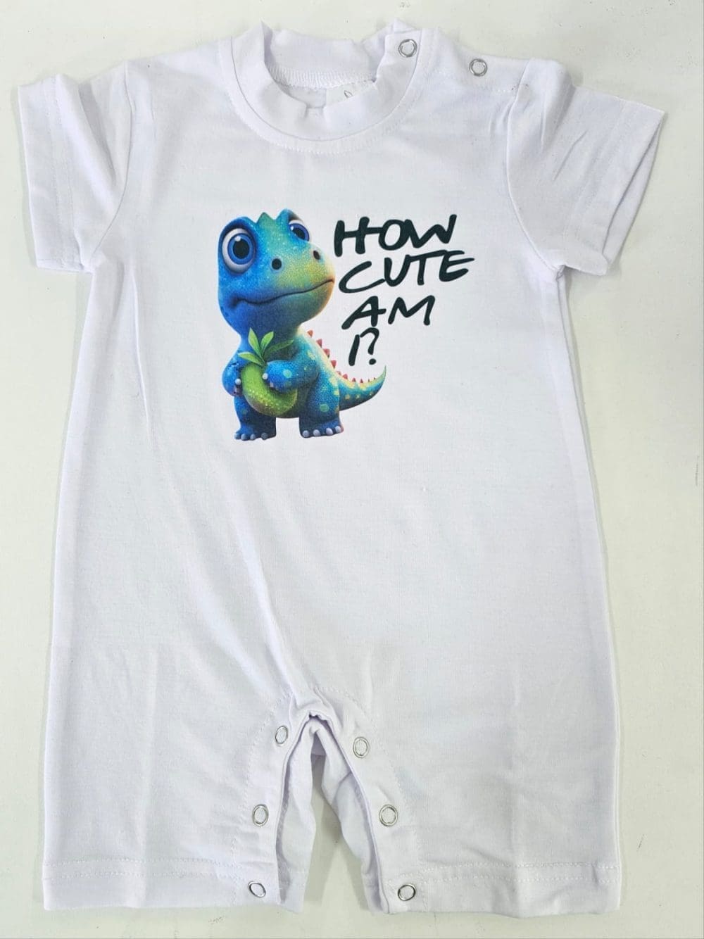 Sublimation Blanks : White Short Sleeved Baby Bodysuit