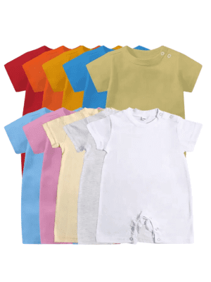 Sublimation Blanks : White Short Sleeved Baby Bodysuit