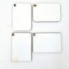 Laser  Sublimation Blanks : Super Glossy 3mm Single or Double Sided Sublimation MDF RECTANGLE Keychain + 30mm Split Keyring